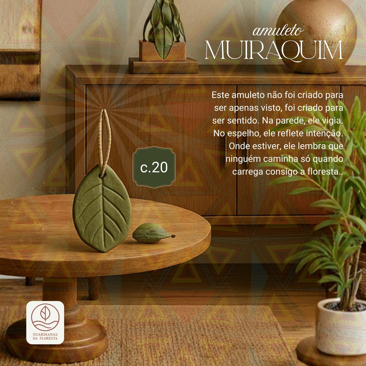 AMULETO DE PROTEÇÃO MUIRAQUIM (C.20)(Item sob encomenda)